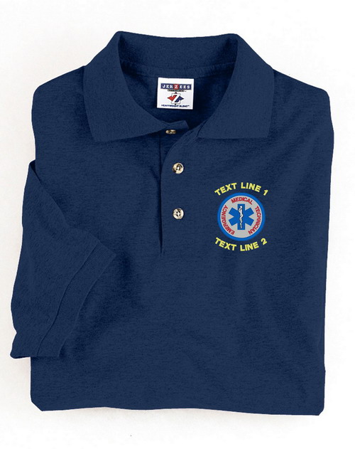 EMT Emergency Medical Technician Polo Embroidered #852 (image for) EMT Emergency Medical Technician Polo Embroidered #852